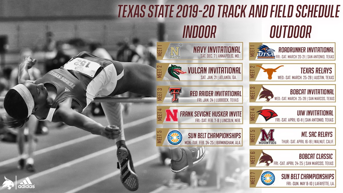 Track and Field release 2019-20 schedule #EatEmUp😼

🔗 bit.ly/2ORZK5F