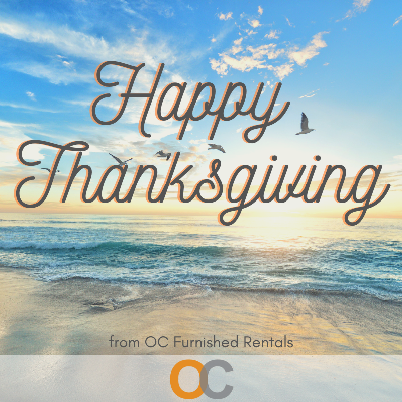 OCFurnishedRent's tweet photo. Happy Thanksgiving from OC Furnished Rentals! Hope it's a beautiful beachy day full of friends and family! 

#Thanksgiving #Thanksgiving2019 #HappyThanksgiving https://t.co/XGefyZTUes