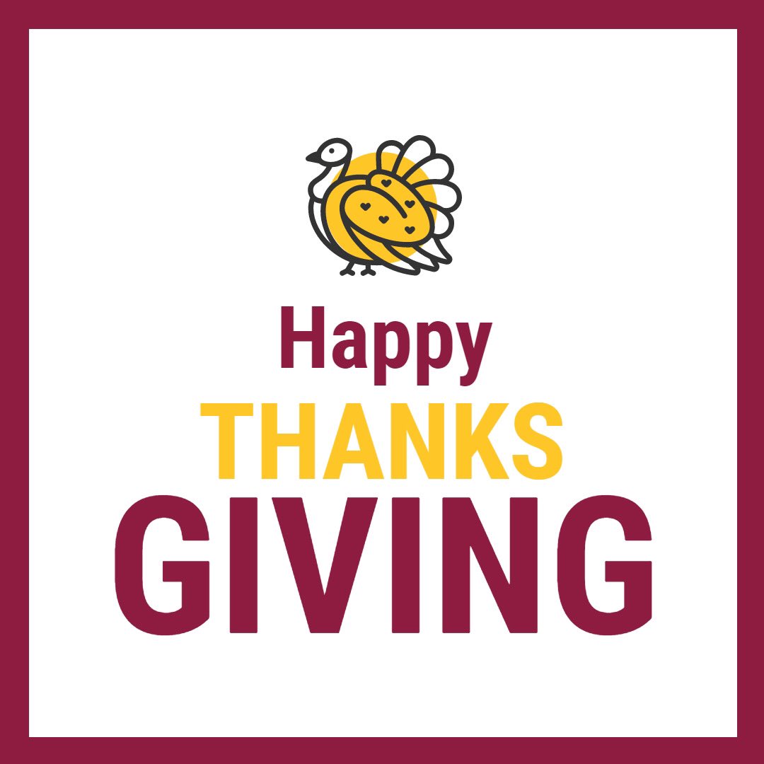 ASUCUbiC's tweet photo. Wishing you a Happy Thanksgiving! #ASU #SunDevil #ASUCUbiC #Cubites #ThankfulThursday #HappyThanksgiving #Thanksgiving #TurkeyDay #AllAboutThatBaste https://t.co/iMGWjZ1H1i