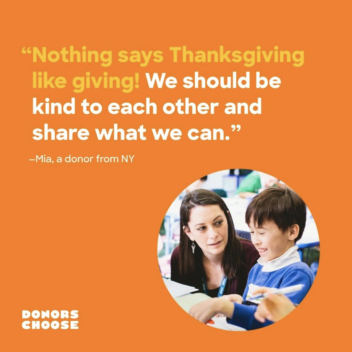 We're so #thankful for all the teachers we've connected with through DonorsChoose. 🤗 What are you thankful for this year? 
.
.
.
.
.
#teacher #DonorsChoose #Teachersofinstagram #education #backtoschool #teacherlife #teachertribe #teachergoals #neverenoughpencils #Donate