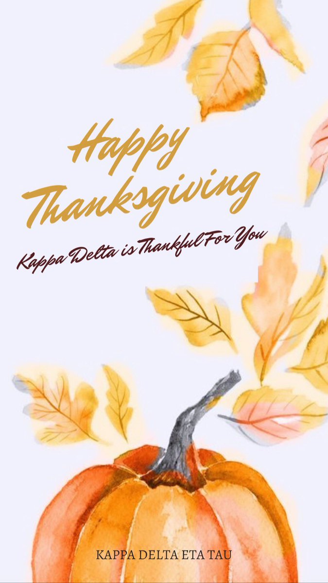 Kappa Delta wishes everyone a very happy Thanksgiving! We’re so thankful for all of you 💛