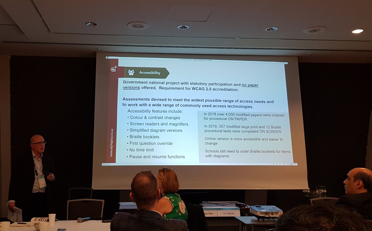 Accessibility has been built into the assessments from the outset #OEB19 #OEB2019