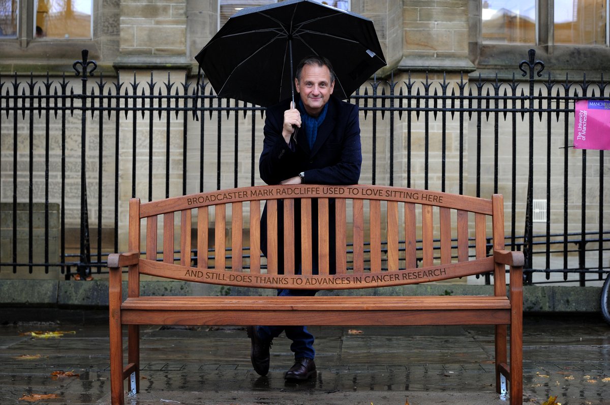 .<a href="/themarkrad/">Mark Radcliffe</a> loved sitting here… and still does thanks to advances in cancer research. In partnership with <a href="/TheChristie/">The Christie Charity</a> and <a href="/UOMNews/">The University of Manchester News</a>, today saw the launch of the ‘Re-Write Cancer' campaign. 1/2