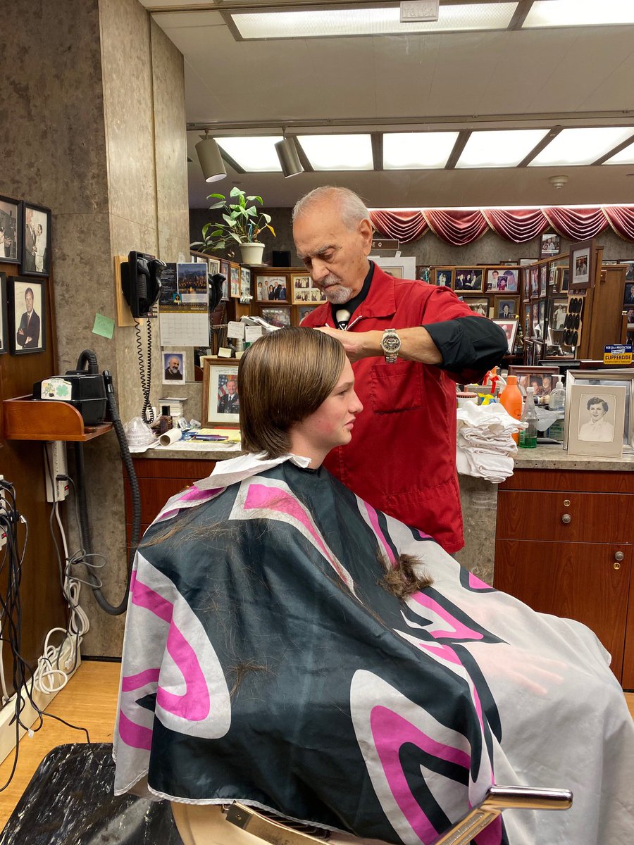 5. My son, Luke, finally getting the haircut I’ve been trying to convince him to get for months.  Huzzah!