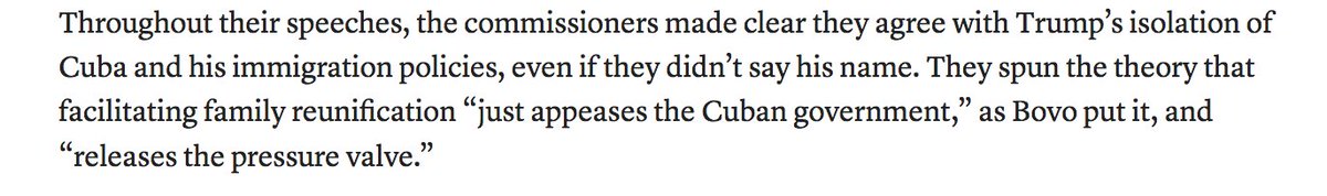 Also, here it is, the heretofore implicit made explicit: Cuban-American political leaders support closing the very door through which they or their parents once walked.