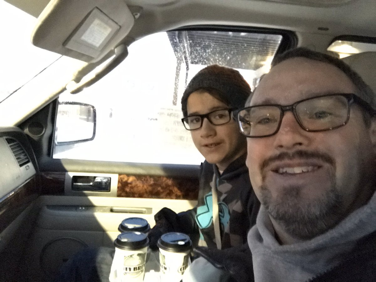 thehunter10's tweet photo. When you wanted to sleep in for the holiday but a few of the kids in the house had others plans. You go get City Brew Coffee. Happy Thanksgiving! https://t.co/o7haY9cPtp