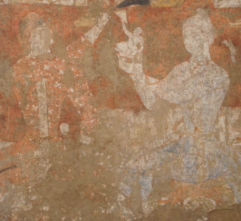 1/21I argue that 3 sets of 8c Sogdian wall paintings, which depict men drinking from rhyta, show parameters & protocols of a lively drinking game. we are going back to 8c Sogdiana & stepping into the gathering rooms of several homes in the residential district of PanjikentBH