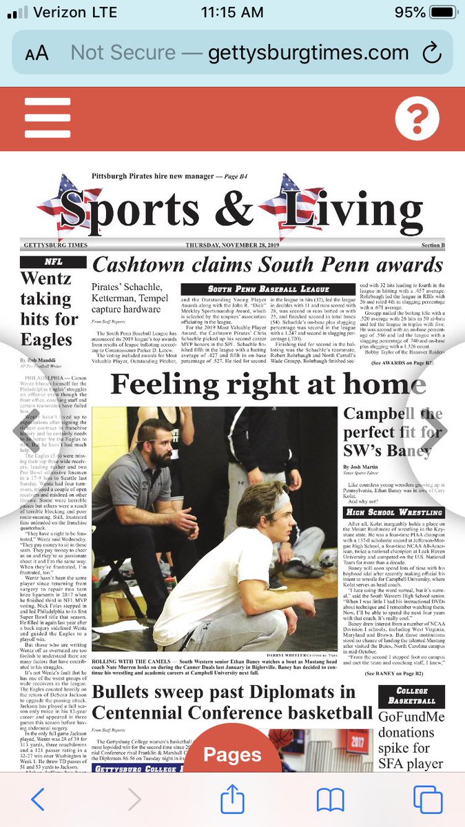 Go out today and get a copy of today’s <a href="/GBT_Sports/">Gettysburg Times Sports</a>. Read up on all of the <a href="/CashtownPirates/">Cashtown Pirates</a> SPL award winners. Congrats to all our guys on their accomplishments and mostly for winning another league title as a team.