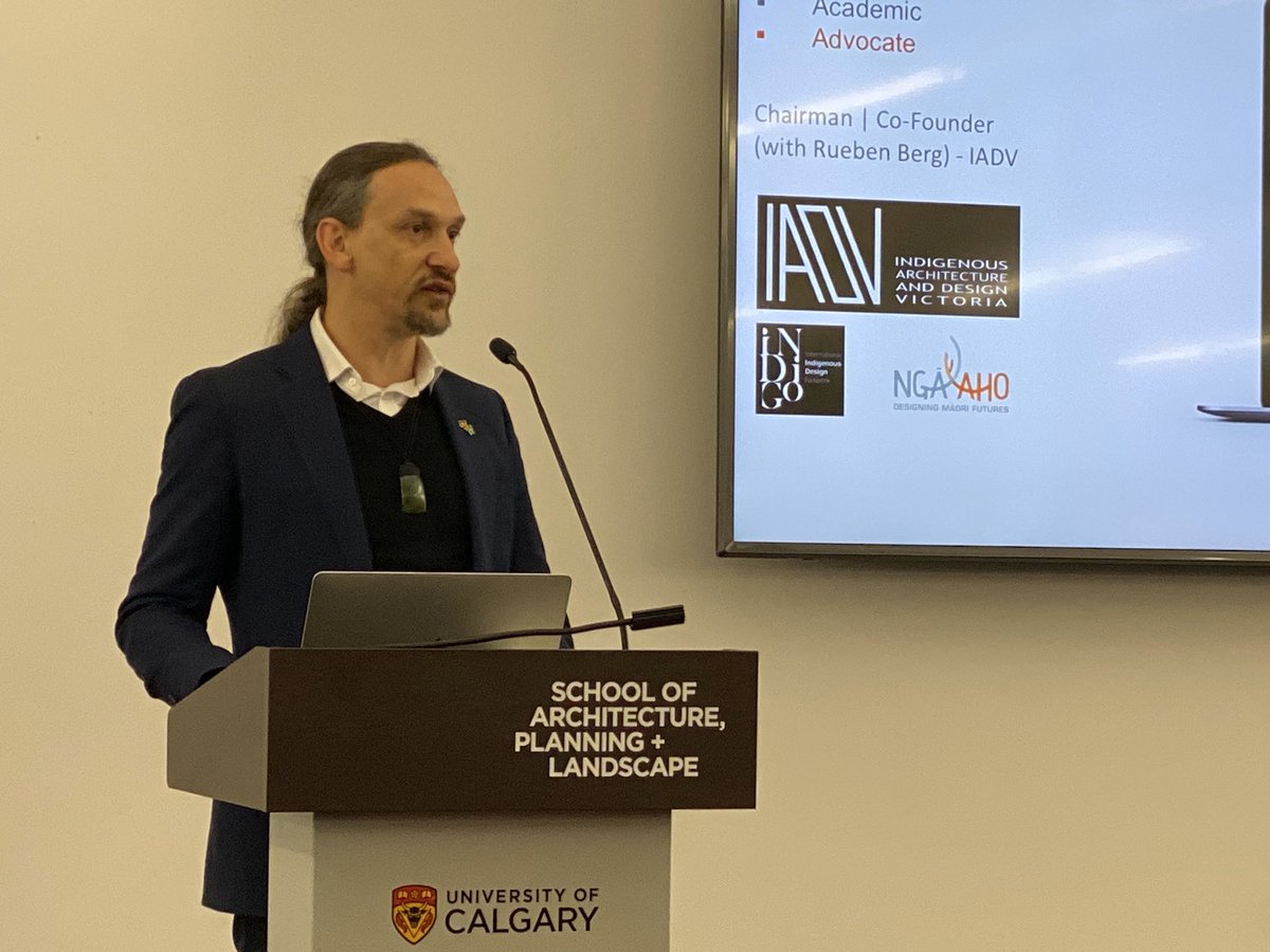 aaron_aubin's tweet photo. Keynote by @JefaHJG at @ucalgarysapl symposium talking on Indigenous-led Architecture and Indigenous knowledge systems. #indigenousengagement #yyc #indigenousplanning https://t.co/JNIJFyIF22.… https://t.co/ivHN6wyRhF