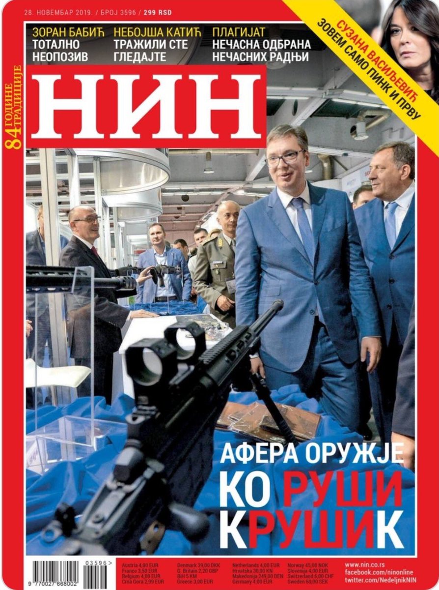 petronijevic_d's tweet image. .@NedeljnikNIN је новина која има неку традицију. Не могу да верујем да било који медији, а поготово овај недељник себи допустио да се на овај начин позива на убиство председника @avucic