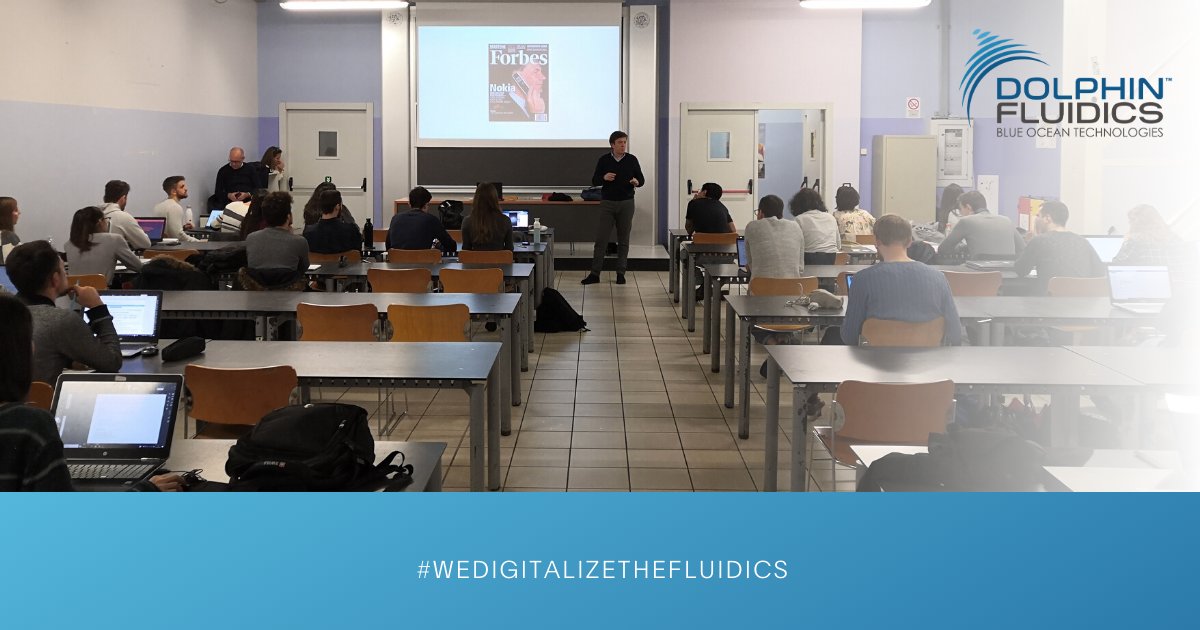 Yesterday we gave a lecture for the Final Synthesis course of the Integrated Product Design degree at <a href="/polimi/">Politecnico di Milano</a>. Francesco Butera talked about business development and diversification strategies. #wedigitalizefluidics #tomorrowistoday #powertheflow