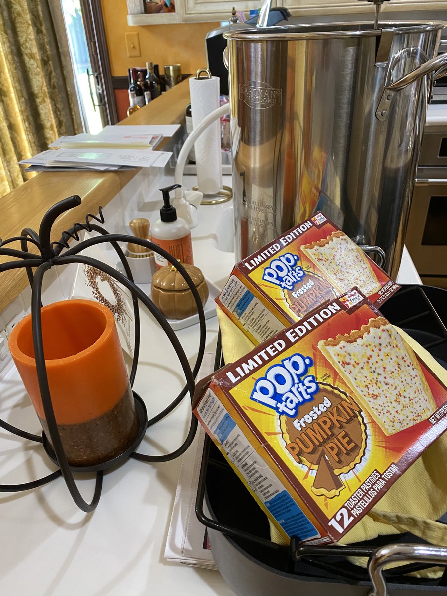 On this very American of holidays, I am thankful for a very tolerant family. Turkey fryer✅... seasonal scented cleaning supplies✅.... making myself responsible for holiday themed dessert✅. Surprise!  Happy Thanksgiving 🦃🍁🍽. <a href="/ElizaEganSmith/">Eliza Egan Smith</a> <a href="/mad_smith14/">Madeleine Smith</a>