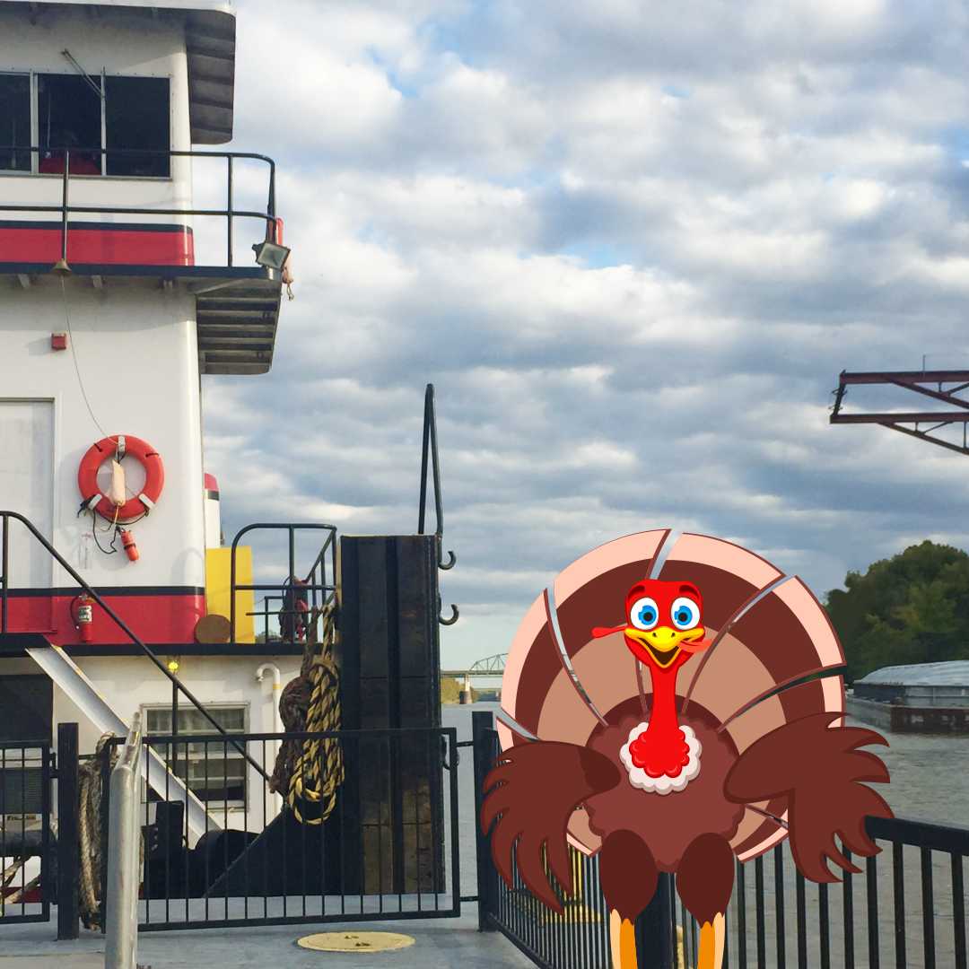 Q: Why did the turkey cross the road?
A: He didn't, he rode a barge and crossed the waterway!
😂 🦃  #thanksgiving #thanksgivingjokes

Happy Thanksgiving from our family to yours!