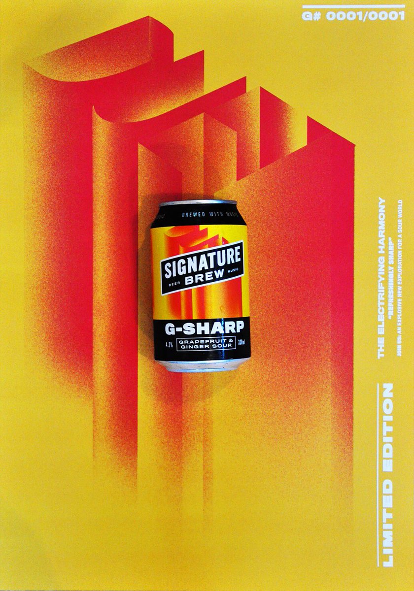DOUBLE WHAMMY. Introducing our new beer G-Sharp, a delicious grapefruit and ginger sour. Plus, as it’s THAT Friday tomorrow, we’re doing 25% OFF ALL BEER &amp; MERCH on our store from today ‘til the end of Monday

Treat yourself and tell your pals: signaturebrew.co.uk/collections/li…
