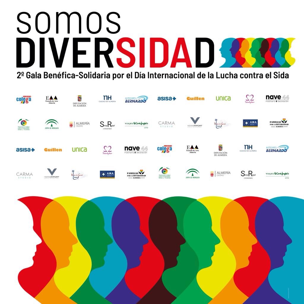 Mañana viernes 29 de noviembre nuestres compañeres de COLEGAS Almería harán una Gala Benéfica Solidaria para la lucha contra el VIH/SIDA en el Hotel NH Ciudad de Almería a las 20:30h #StopSIDA #StopVIH #ColegasContigo #Andalucía #Almería ♥️🏳️‍🌈