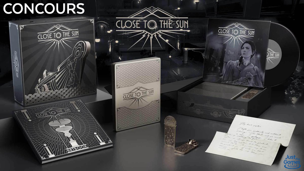 MaxEnt_FR's tweet photo. CONCOURS ! 

RT + Follow @JustForGames_FR pour remporter ton collector ultra-rare Close To The Sun sur PS4.

Ce collector contient un vinyl, un steelbook, un artbook, un pin's et une lettre. Le tout, dans un coffret numéroté et limité à 1000 exemplaires ! https://t.co/ZznI47jIrq