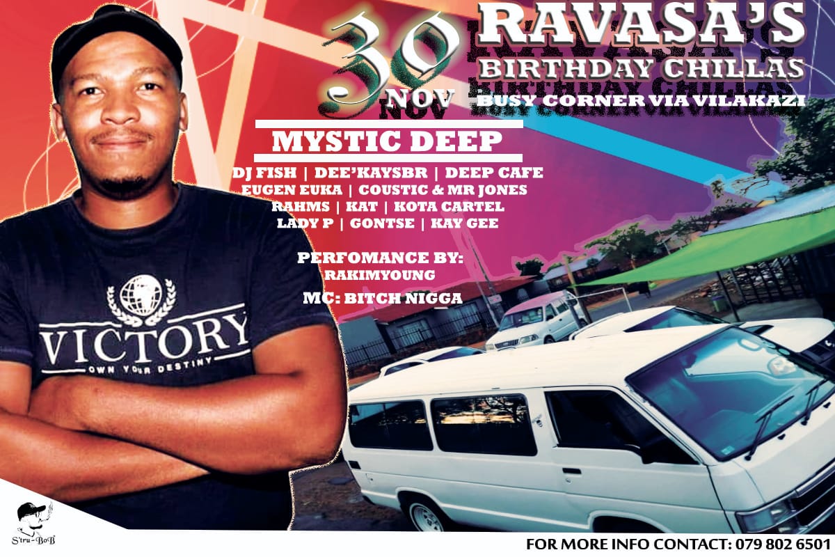 MysticDeep_SA's tweet photo. 30th November at Busy Corner 
Via Vilakazi (Soshanguve)

1st December at Equestria 
154 Brae Avenue (Pretoria)

Catch Mystic Deep Live 💥 https://t.co/EaMiLEQbA2