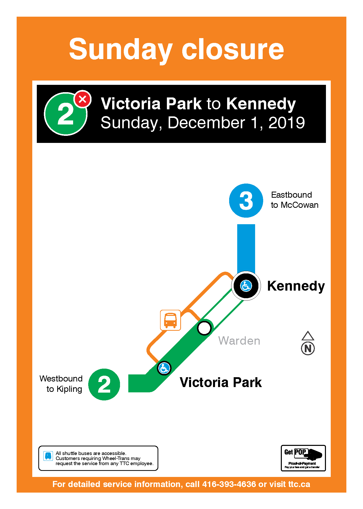 Ttc Service Alerts Line 2 Bloor Danforth This Sunday Only There Will Be No Subway Service Between Warden And Kennedy Due To Track Maintenance Shuttle Buses Will Run T Co Ldmrbspzwr