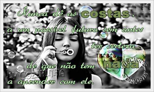 Biny_Coelhinha's tweet image. ⠀

                 🐾
                 "Nunca le des la espalda a un posible futuro 
        sin antes asegurarte 
de no tener nada
                que aprender de él."
—By @Biny_Coelhinha 
               👇👇
#Frases #imagens #Edificar #BoasNovas #reflexión #Versos