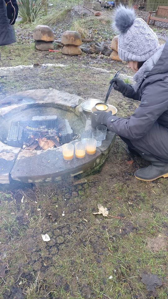 FionaGreaves3's tweet photo. So much learning from being outside whatever the weather #riskmanagement #outdoorlearning 🌿🔥 https://t.co/0pt0ItchdJ