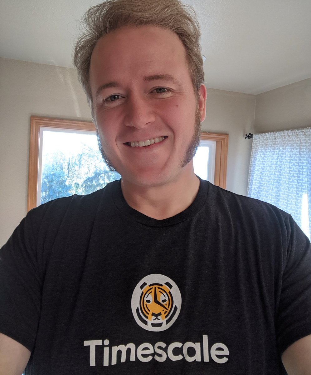 Our hero, proudly sporting a new Timescale shirt.