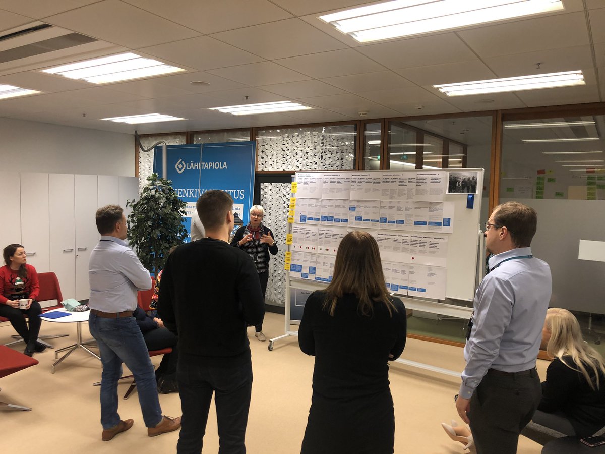 Siinä se on! Neukkareidemme post-it tilataideteoksesta kuoriutunut  asiakkuuden elinkaarta kuvaava asiakaspolku. Kiitos kaikille hienosta yhteistyöstä ja anteeksi sotku, joka ei vielä hetkeen lopu + pitkä to do -lista joka tästä juuri syntyi   #asiakaskokemus