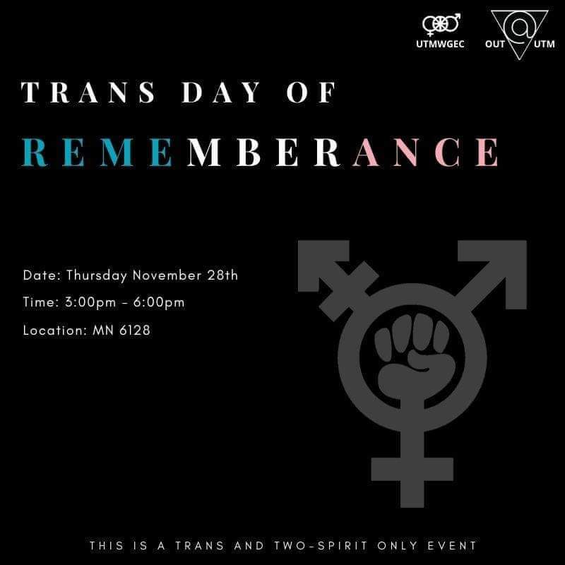 Today is our event for TDOR. We will be hosting it in the Maanjiwe Nendamowinan (MN) Building, from 3 to 6.
