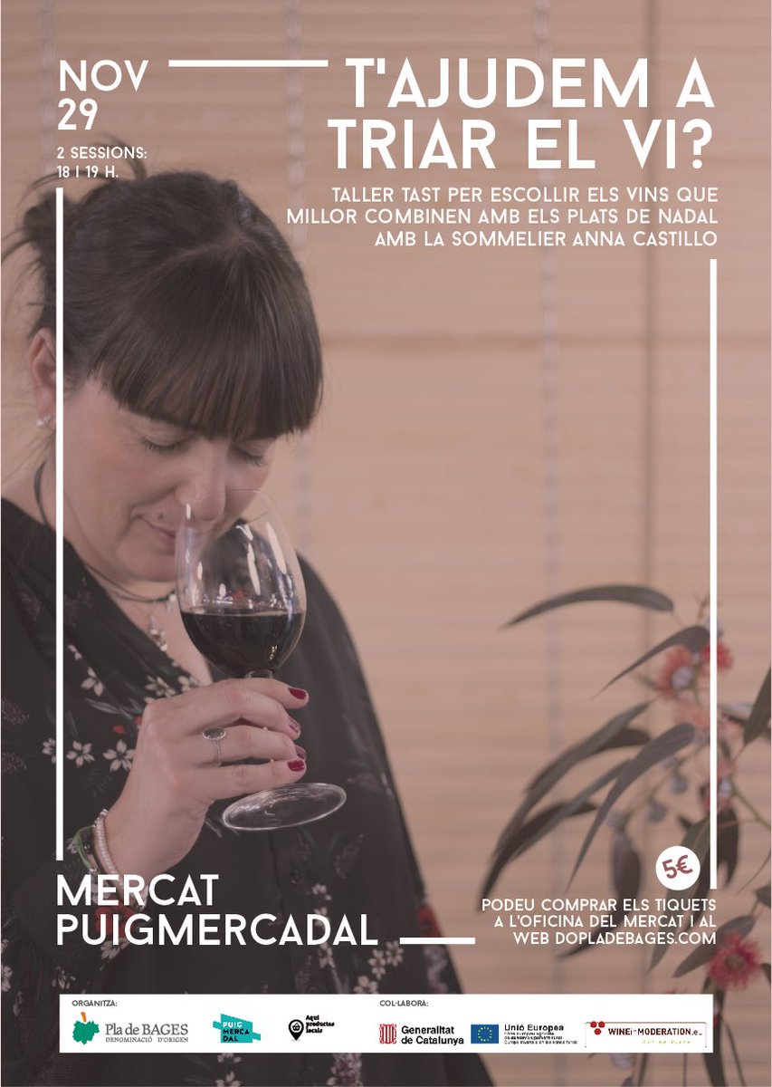 OllerdelMas's tweet photo. T’esperem demà al Mercat Puigmercadal, la sommelier @annuskacastle t’ajudarà a escollir els millors vins que combinen amb els plats de Nadal🍷🥘🎄una bona oportunitat per conèixer a fons els vins de la @dopladebages #pernadalvilocal #bevemBages https://t.co/BTt3oYGMvA