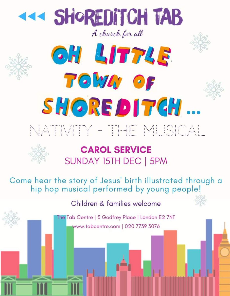 Come and join us this Christmas at Shoreditch Tab Church!