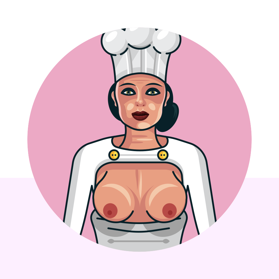 CryptoTittiez's tweet photo. They say love goes through the stomach! Who  would not want to have this chef at home? 
#crypto #boobs #cryptotittiez https://t.co/OKY4kgz3ND