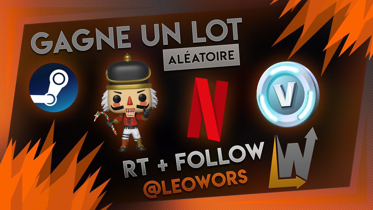 LeoWors's tweet photo. ⚠️ #CONCOURS #119 ⚠️

🎁 Gagne 1 Lot aléatoire 🎁

🏅 si tu veut GAGNER #rt + #follow 🏅

♻️ -@LeoWors ♻️

🎉 TIRAGE DANS 80RT 🎉

🍀 BONNE CHANCE A TOUS 🍀 https://t.co/pXGDVGUynO