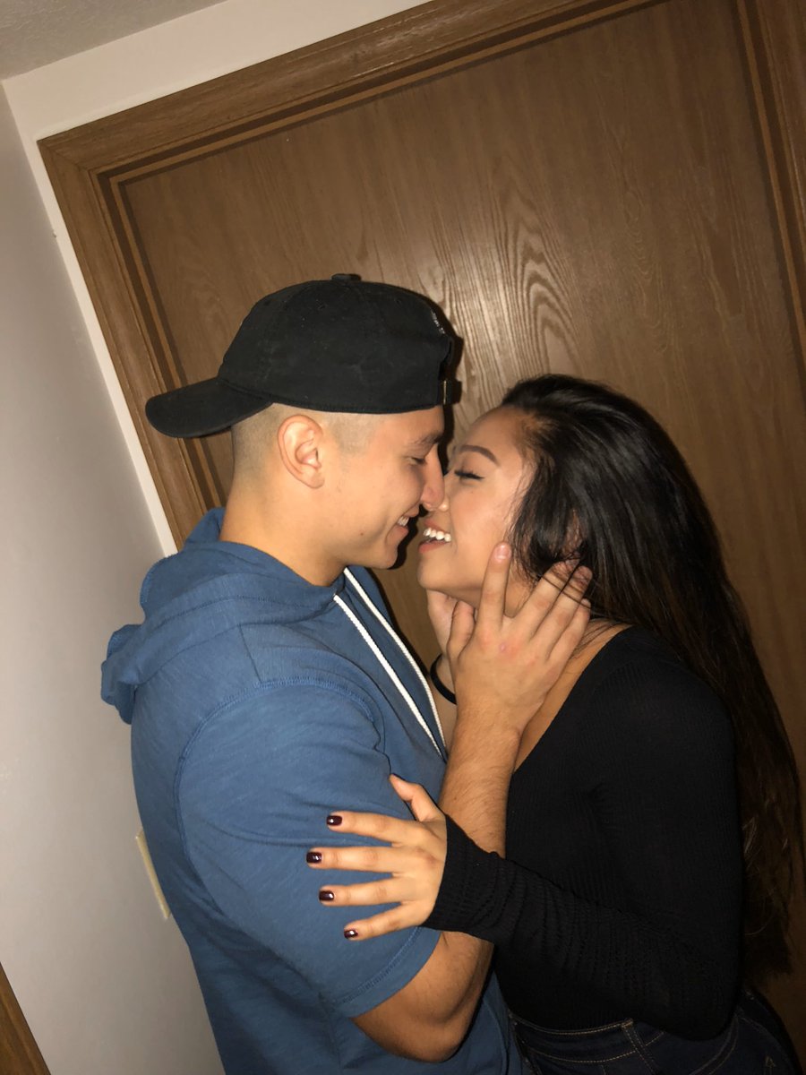 Ashton11Wilson's tweet photo. I slid in her DMs on February 13, 2018. She’s from New Jersey and I’m from Illinois. After FaceTiming everyday for about a month she flew to Illinois to meet me for the first time and the rest is history. @itsangkim https://t.co/uFLc8ZeaFw