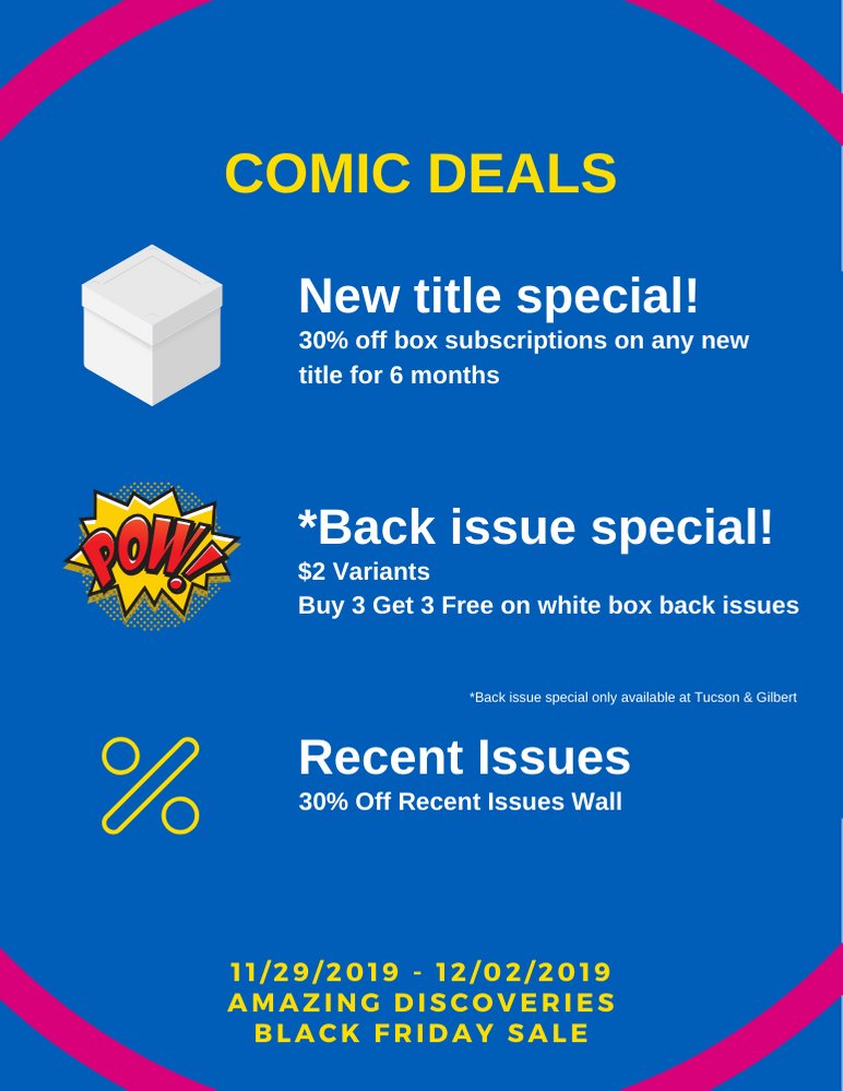 amazingmtg's tweet photo. Amazing Discoveries Black Friday Sales brings you the Best Deals of the Year! Check out all the discounts we have going on this weekend. #amazingmtg #BlackFriday2019 https://t.co/p2nbbH30jx