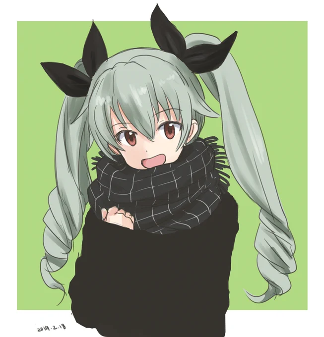 寒くなってきたので、マフラーしてほしい(過去絵あり 