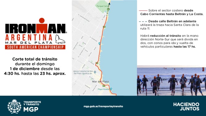 munimardelplata's tweet photo. 🚴‍♂️🏊‍♂️TODO LISTO PARA EL IRONMAN DE MAR DEL PLATA
⚠️Comienza este domingo a las 6 en Playa Grande
⚠️Se ha dispuesto un operativo especial con cortes de tránsito y cambios de recorridos para el transporte público urbano de pasajeros.
📰 Noticia en: https://t.co/Jmfe48P4zW https://t.co/nsRCIxx8gP