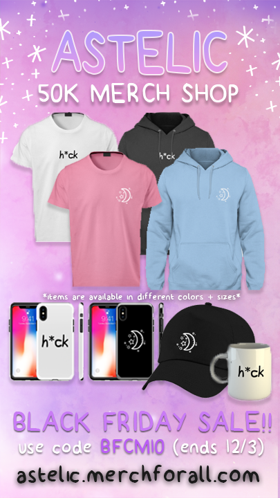 AsteIic's tweet image. ✧･ﾟ:* MERCH SALE + GIVEAWAY *:･ﾟ✧

hi everyone, my merch is currently having a sale!! coupon is below :) it'll end 12/3.

also i wanted to give back to the community so i'll be picking 1 WINNER to get a t-shirt of any design/color

rt + follow to enter ♡