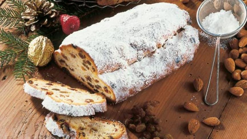 Due to the ingredients, Spekulatius could be comparatively expensive until after WWII and were thus considered very exquisite biscuits. Another traditional and famous item in Christmas baking is the Stollen, a cake baked in a shape supposed to represent the swaddled baby Jesus