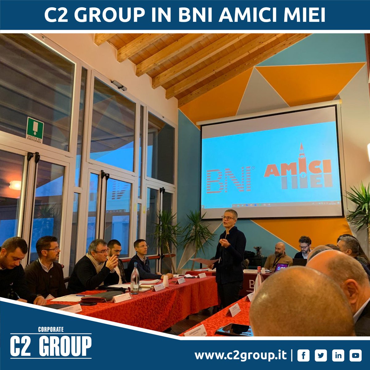 C2Group_'s tweet image. Oggi nel consueto appuntamento in BNI Amici Miei il nostro commerciale Alessandro Pisani ha parlato del nostro #PlotterHP disponibile per test e noleggi operativi presso il C2 Group Innovation Center.📢💥🤝
#C2Group #C2Corporate #C2GroupCorporate @HP_Italia