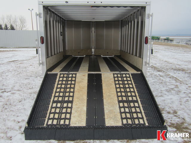2020 Sno Pro 101X12 (New Hybrid 2.0) enclosed sled trailer. 64" inside height,8'2" wide inside,11'10" long inside ,24" V-nose, single 3500lb axle,side door , spring assisted rear ramp door , track mats and ski guides . priced at $9,290.00. go to kramertrailersales.com