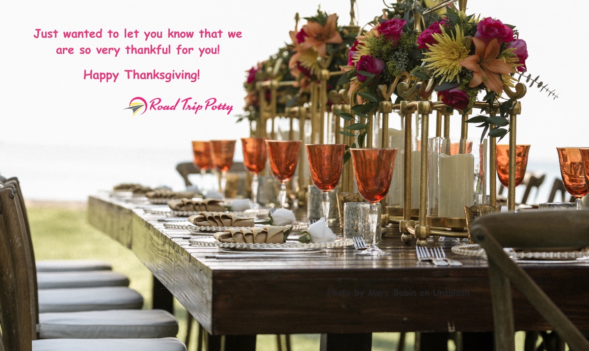 RoadTripPotty's tweet photo. We appreciate you and wish you the very best of Thanksgiving! 

#thankful #family #RoadTripPotty #joyful #ease https://t.co/FSuPYYevXc