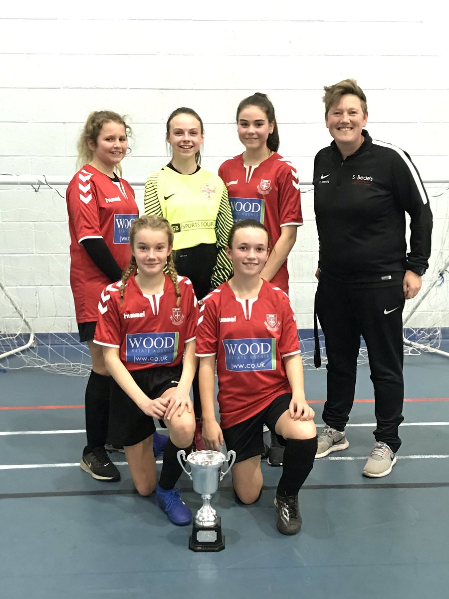 Congratulations to the year 7 girls 5 a side team who won the district competition tonight beating Framwellgate Moor on penalties, they will now go on to represent the district at the county finals! #teambede #proudteacher ⚽️⚽️⚽️