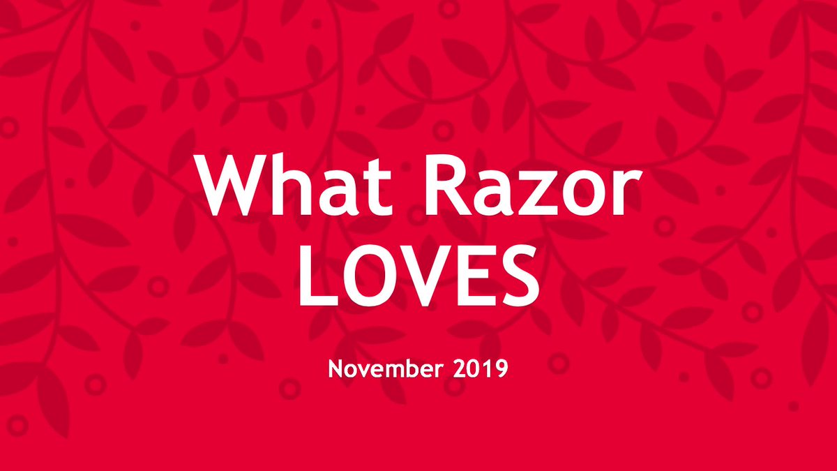 RazorResearch's tweet image. There&apos;s always interesting chatter going on at #RazorHQ. So many different things influence our thinking that we decided to share them with the world each month. Here are our November faves. razorresearch.co.uk/what-razor-lov… 

#RazorLOVES #RazorBlog #influences #MRX #RazorResearch