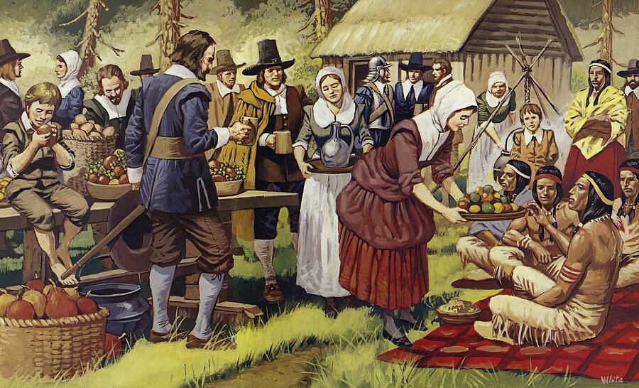 Early Virginians spent their days digging random holes in the ground looking for gold instead of planting crops. Soon they were starving & digging up Indian corpses to eat or renting themselves out to Indian families as servants to make money.