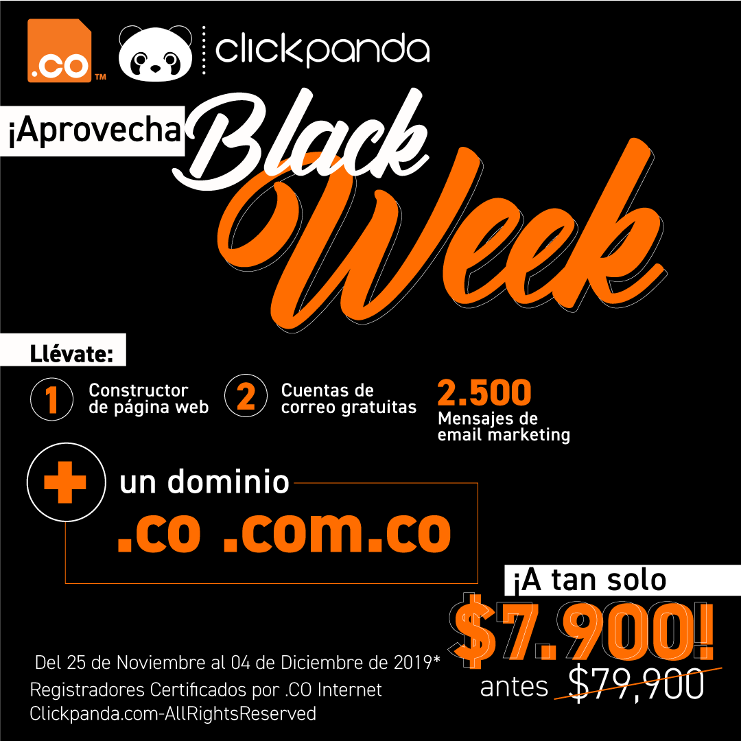 Click_Panda's tweet photo. ¡Le quitamos un cero a nuestro paquete más Solicitado.
Crea tu sitio web con dominio y cuentas de correo.
Tan solo a $7.900 COP
Ingresa a https://t.co/LxCSkucH1e https://t.co/xpsxPw9vEI