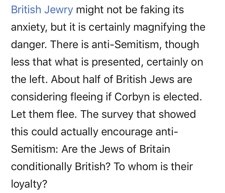 Antisemite Gideon Levy questions the loyalty of British Jews. (h/t  @johnpaulpagano)