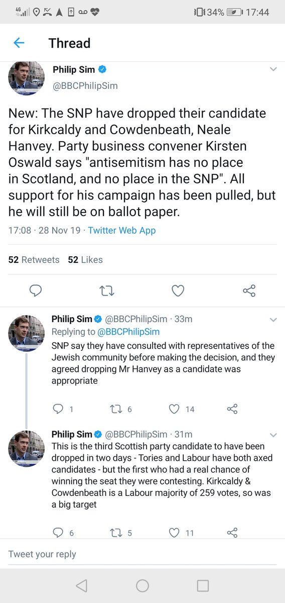 More from the BBC. YouGov had projected an SNP gain from Labour in this seat, so the party has a challenge to communicate that it does not want supporters to bank the former candidate