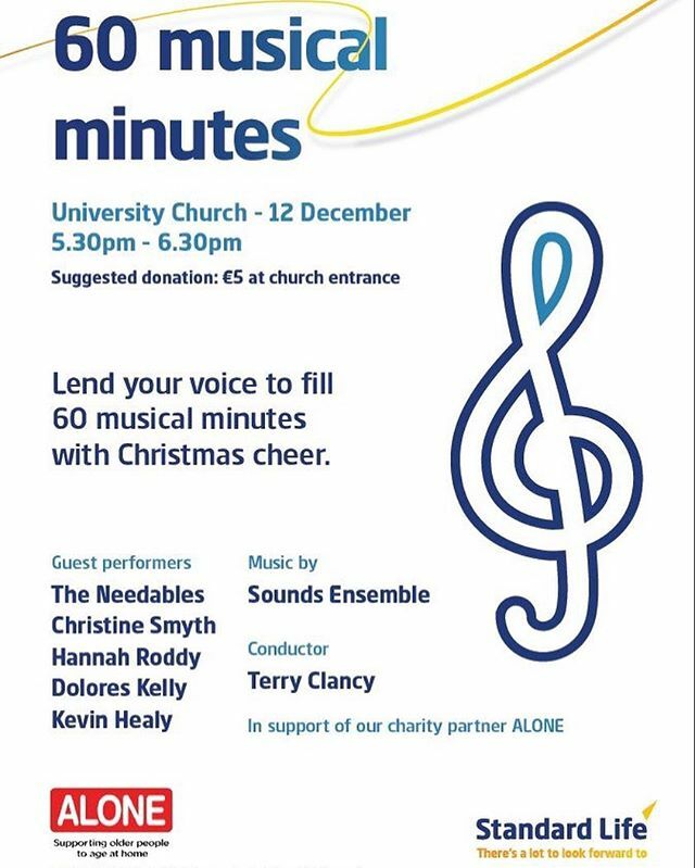 SoundsEnsemble's tweet photo. Join Sounds Ensemble and guests for ‘60 musical minutes’ in aid of Alone Ireland. December 12th 5.30pm at the University Church St Stephens Green. https://t.co/RQ40FB6js2 https://t.co/CF5WkrOmYA