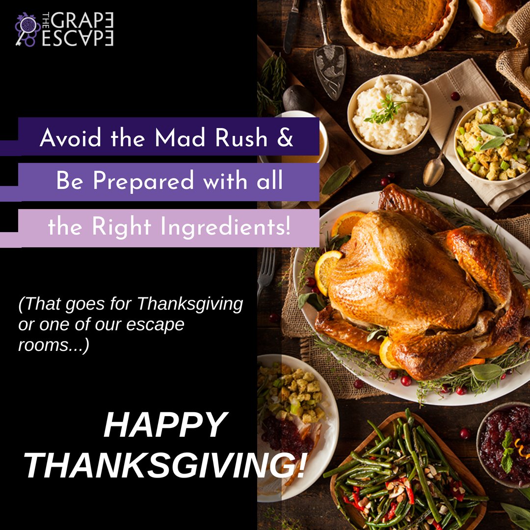 grapeescapenapa's tweet photo. #HappyThanksgiving from all of us at The Grape Escape! We hope it's a wonderful celebration of friends, family, and tasty food! 🦃🥧🍁🍗 https://t.co/3h31lTEnAK