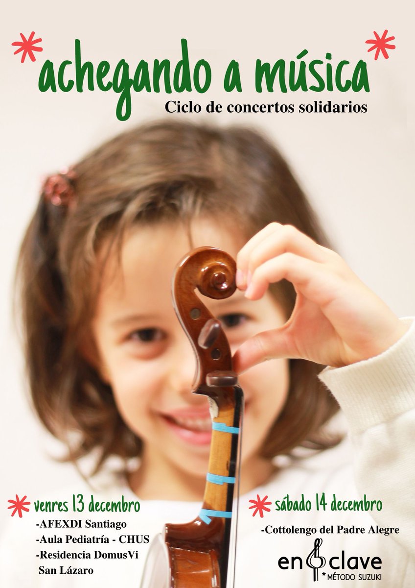 EnClave18's tweet photo. "Achegando a música". Ciclo de Concertos Solidarios🎻✨🎹 🎄Estas Navidades llevaremos música, alegría e ilusión a personas que por diversos motivos tienen un poco más difícil en este momento disfrutar de la música en directo. https://t.co/o4bGD6hRWU