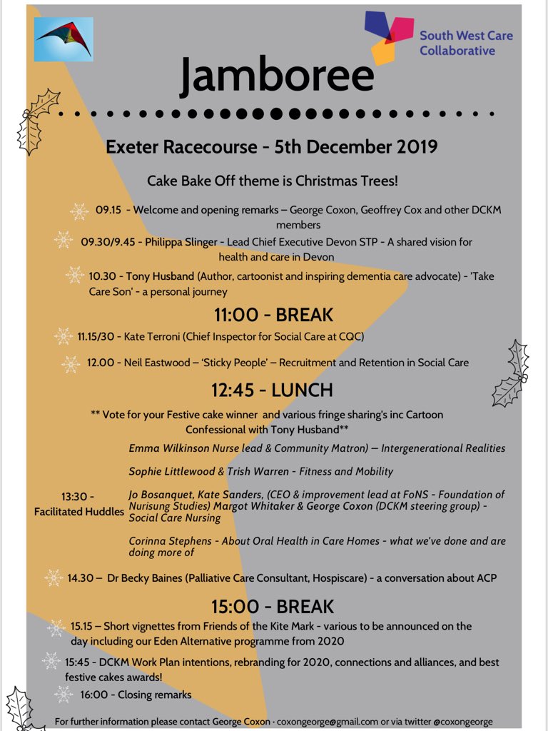 @DevonKiteMark @StickyNeil <a href="/KateTerroni/">Kate Terroni</a> <a href="/PhilippaSlinger/">Philippa Slinger</a> <a href="/tonyhusband1/">Tony Husband Cartoon Archive</a> <a href="/awad_gina/">Gina Awad BEM</a> <a href="/caroncares2/">@caroncares2</a> <a href="/geoffreydcox/">Geoffrey Cox</a> <a href="/WhittakerMargot/">Margot Whittaker</a> @Becbaines @BFinTorquay <a href="/CLHGroupLtd/">CLH Group Ltd</a> <a href="/InstaCareSW/">InstaCare Systems</a> This years gathering promises to be our best ever. We’ve got several late additions to add to the action packed mix of pre festive sharing, 2019 reflections/celebrations &amp; 2020 planning. (&amp; lots of 🎂) Do try to come <a href="/JoG13/">jog13.bsky.social</a> @sw_ahsn <a href="/KimMorrisseySW/">Kim Morrissey</a> <a href="/danlyus/">Dan Lyus</a>  <a href="/cosmickated/">Kate Doodson</a> 👍👍👍